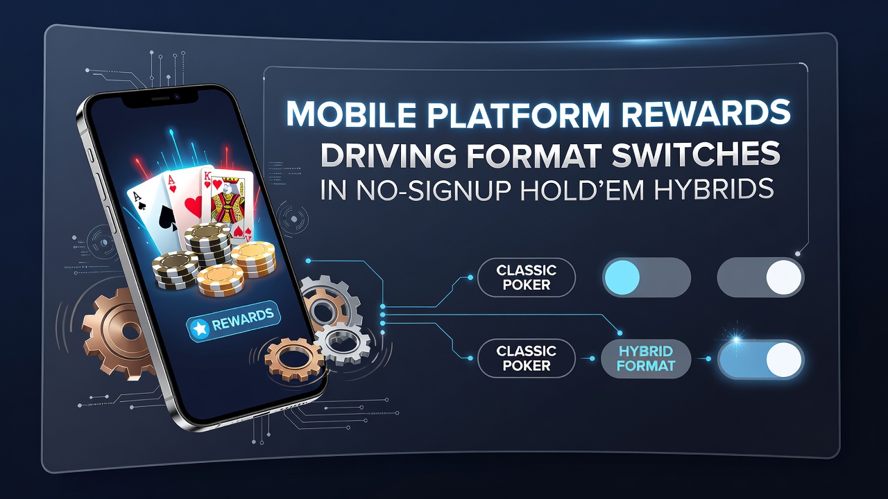 Mobile poker players switching between cash tables and tournament ladders on no-signup platforms driven by reward incentives
