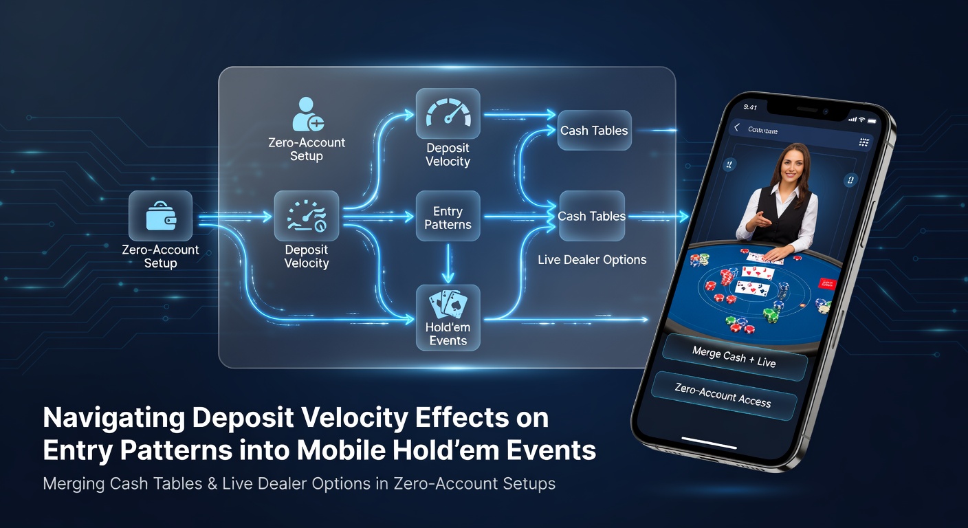 Mobile Hold'em interface showing cash tables and live dealer options in a zero-account setup