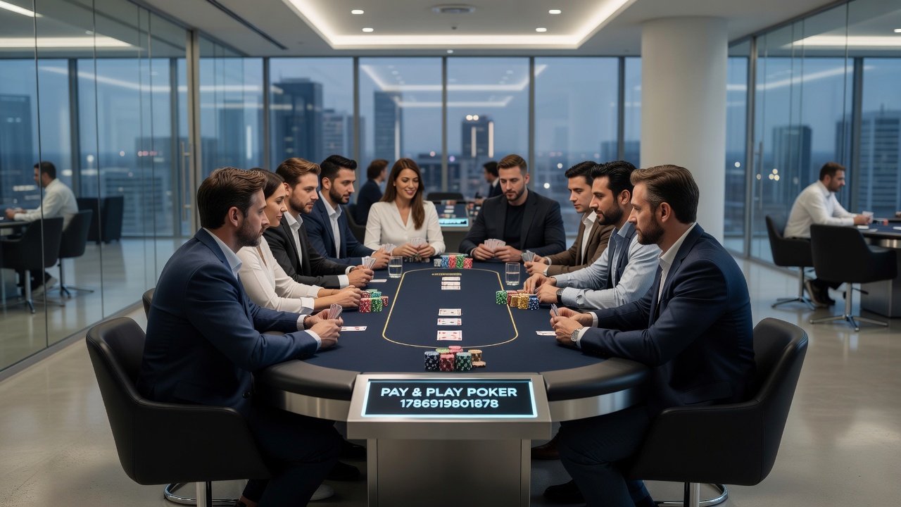 Players engaging in pay and play poker tournaments on mobile devices during a 2026 event