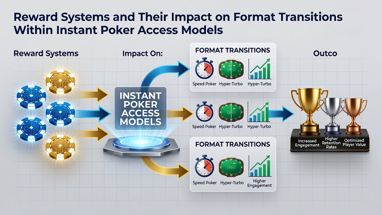 Chart displaying player migration rates between poker formats driven by reward activation on mobile instant-access sites