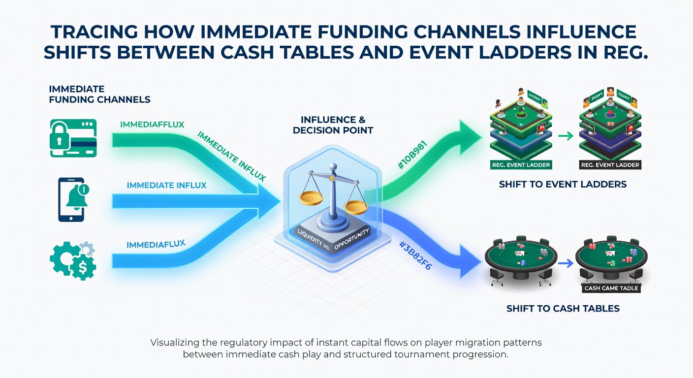 Mobile interface screenshot illustrating real-time balance updates during cash-to-tournament transitions